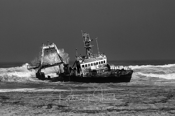 P170 Shipwrecked fishing boat, Walvis Bay, Namibia