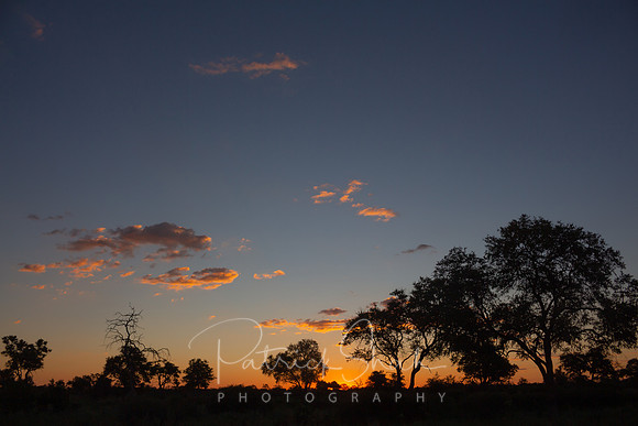 P110 Sunset, Northern Botswana